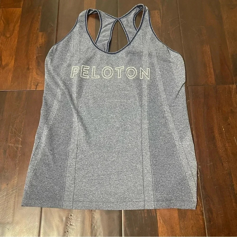 Peloton X Nux Racer back Tank Top Women’s Medium Heather Blue